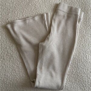 Aerie small Cream Waffle Knit bell Bottoms flares
